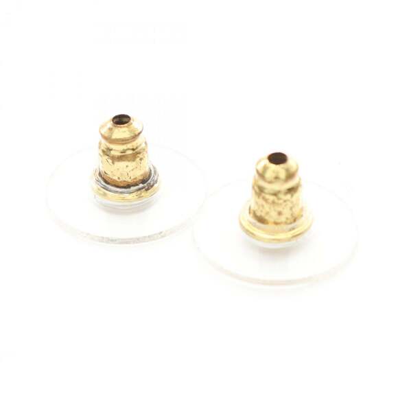 CHANEL Black Leather Logo Earrings